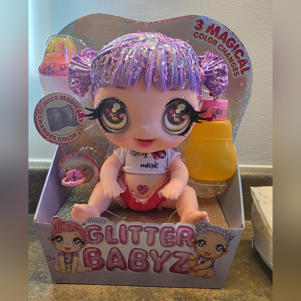 Glitter Babyz Doll with Purple Hair
